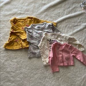 4-Pack Baby Girl Shirts